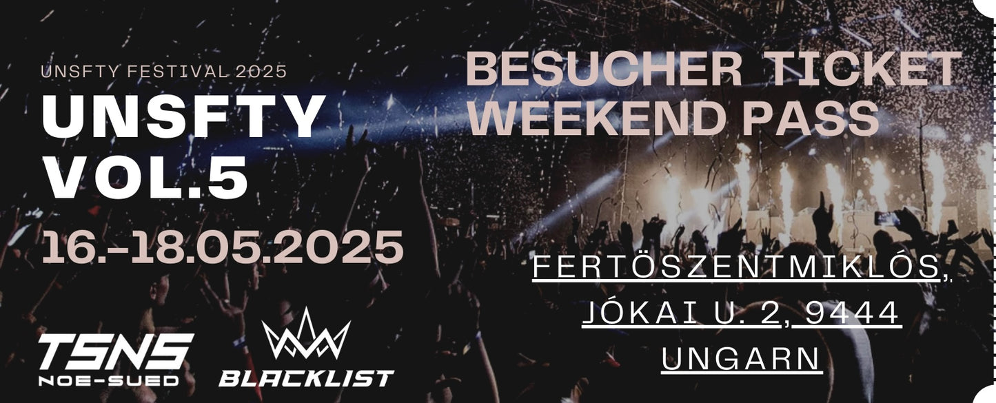 Besucher Ticket Weekend Pass